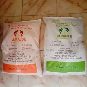 Munajoe Thermoplastic Road Marking Paint White And Yellow Colour.