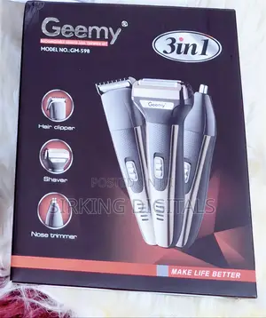 Geemy 3 in 1 Authentic Rechargeable Electric Hair Clipper