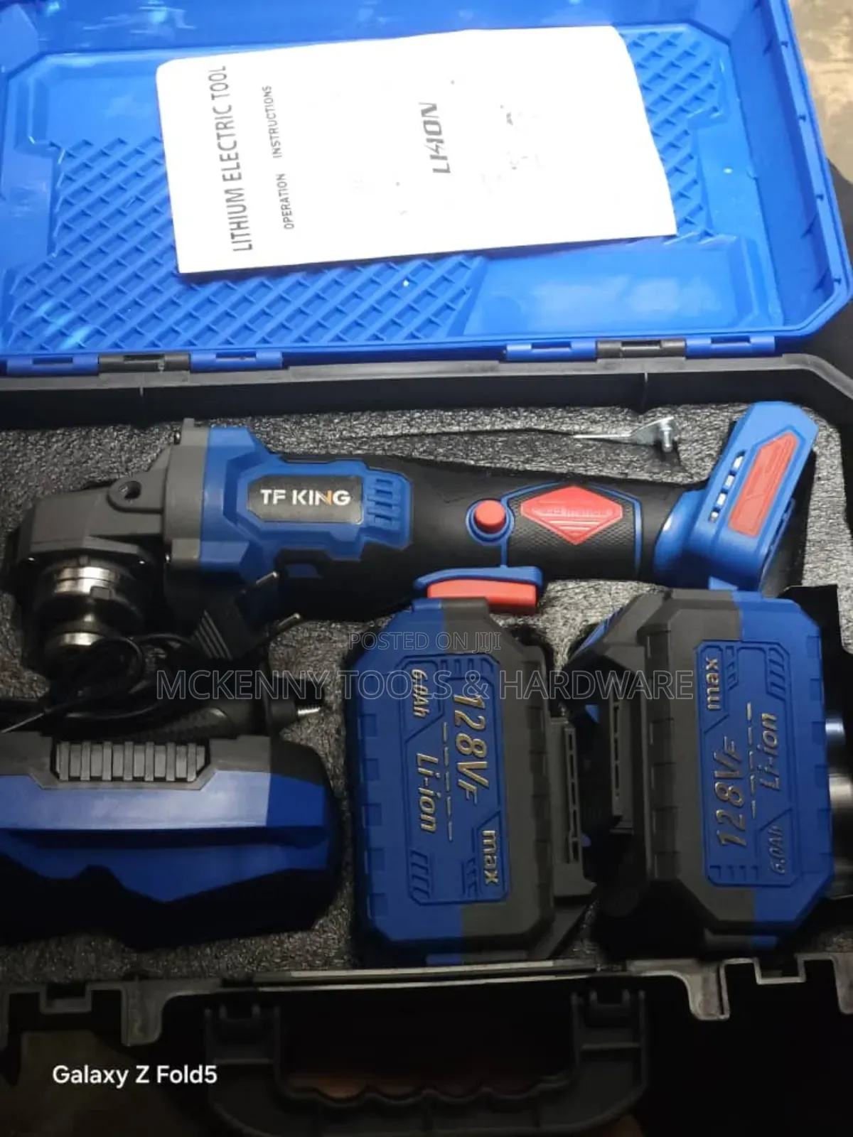Tf King 128vf Cordless Angle Grinder Set