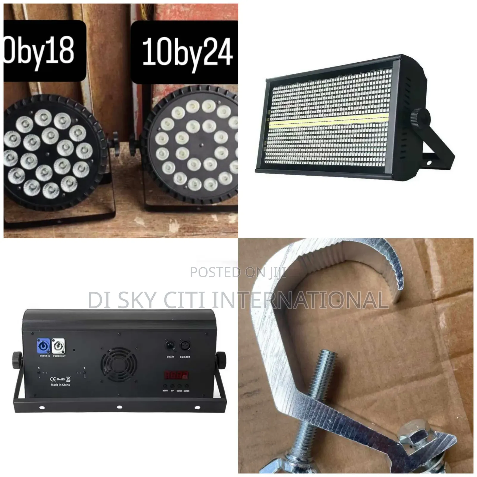 Strobe, Percan Light and G Clamps