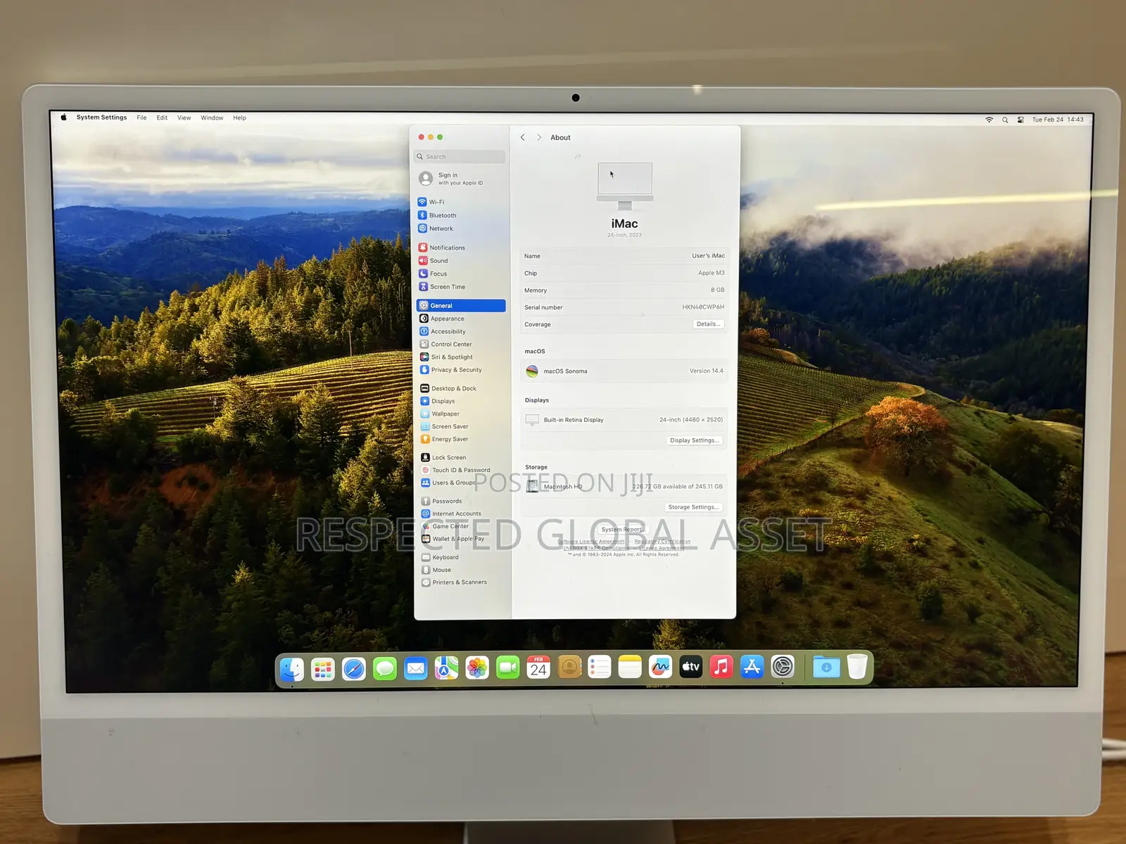 Desktop Computer Apple iMac M3 8GB Apple M3 SSD 256GB