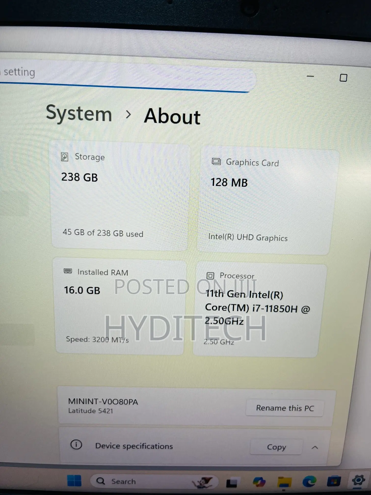 Laptop Dell Latitude 5420 16GB Intel Core i7 SSD 256GB