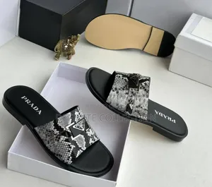 New Prada Unique Leather Slippers