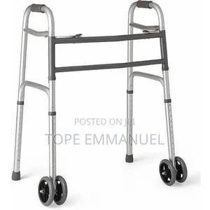 Strong Adjustable and Foldable Zimmer Frame With Strong Double Wheels