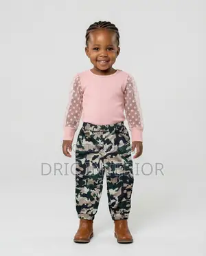 2 Years Girl's Camo and Top Set