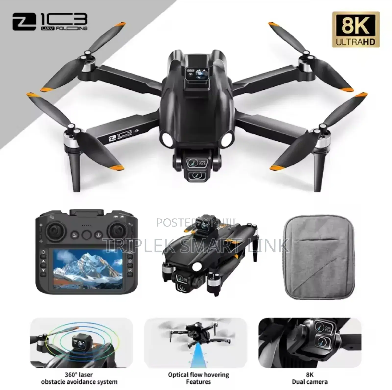 Z103 Obstacle Avoidance GPS Wifi Dual Camera Screen Controller Drone.