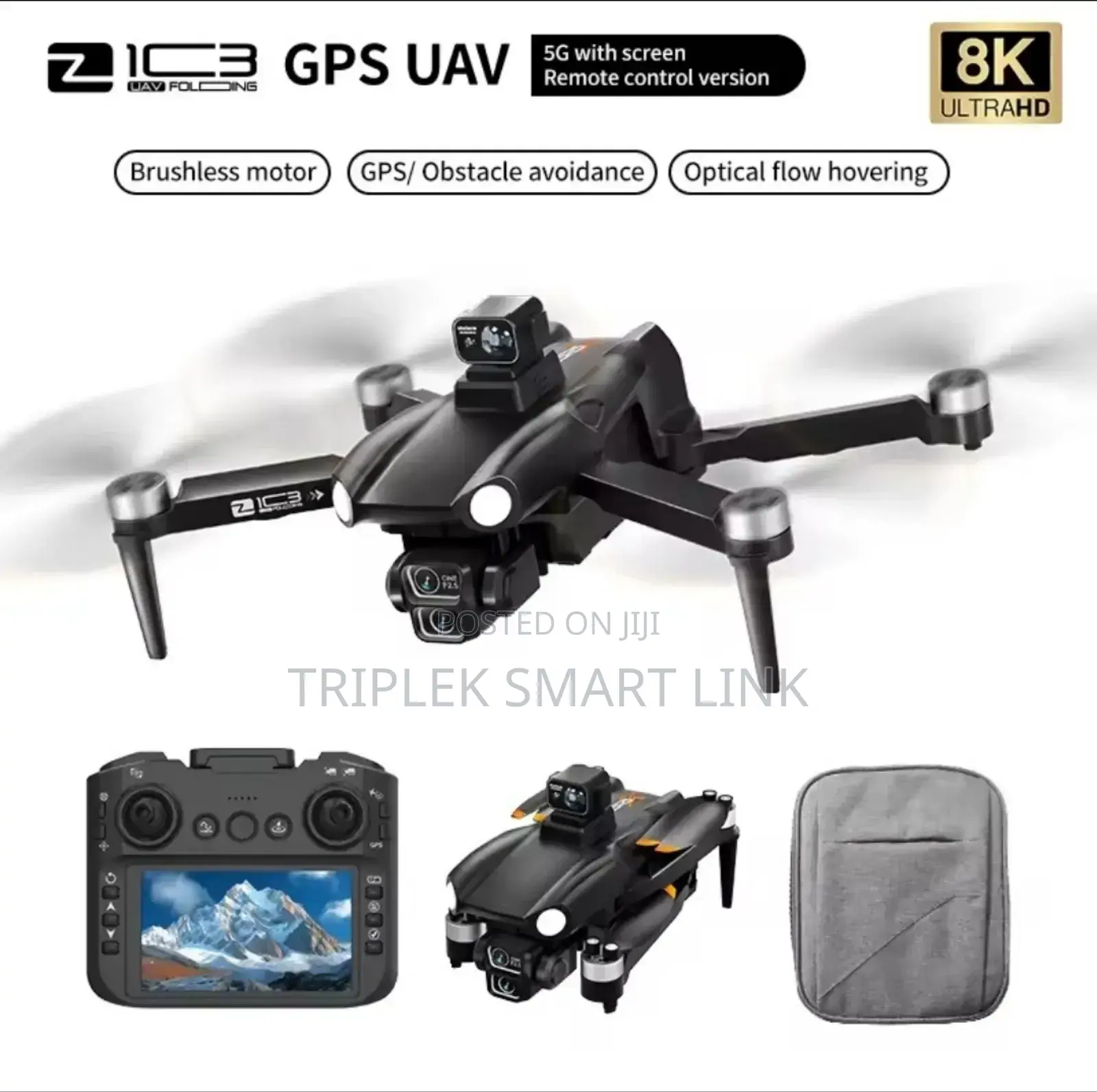 Z103 Obstacle Avoidance GPS Wifi Dual Camera Screen Controller Drone.
