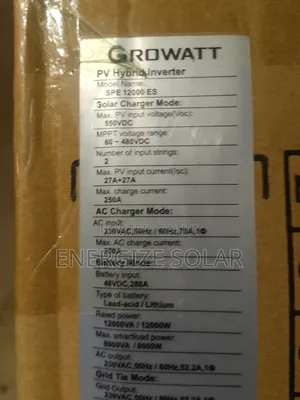 12kw Growatt Hybrid Inverter (Spe 12000 Es)