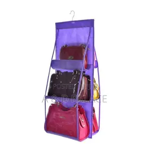 6 Compartment Bag Rack Comes in Colors(Random Selection)