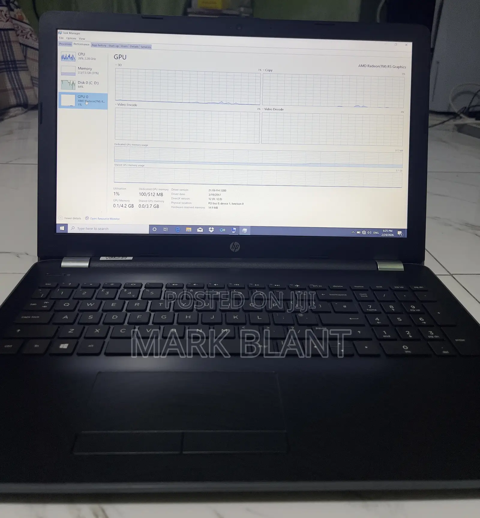 Laptop HP 15 8GB AMD A10 HDD 1T