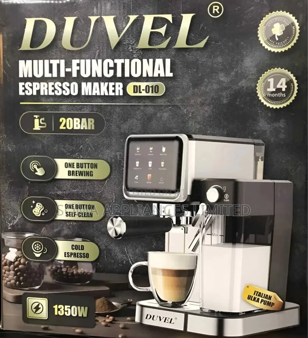 Duvel Dl101 Semi-Automatic Espresso Coffee Machine