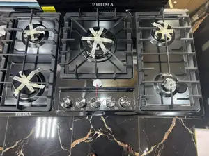 Phiima 5 Burner Black Stainless Gas Hob With Warranty