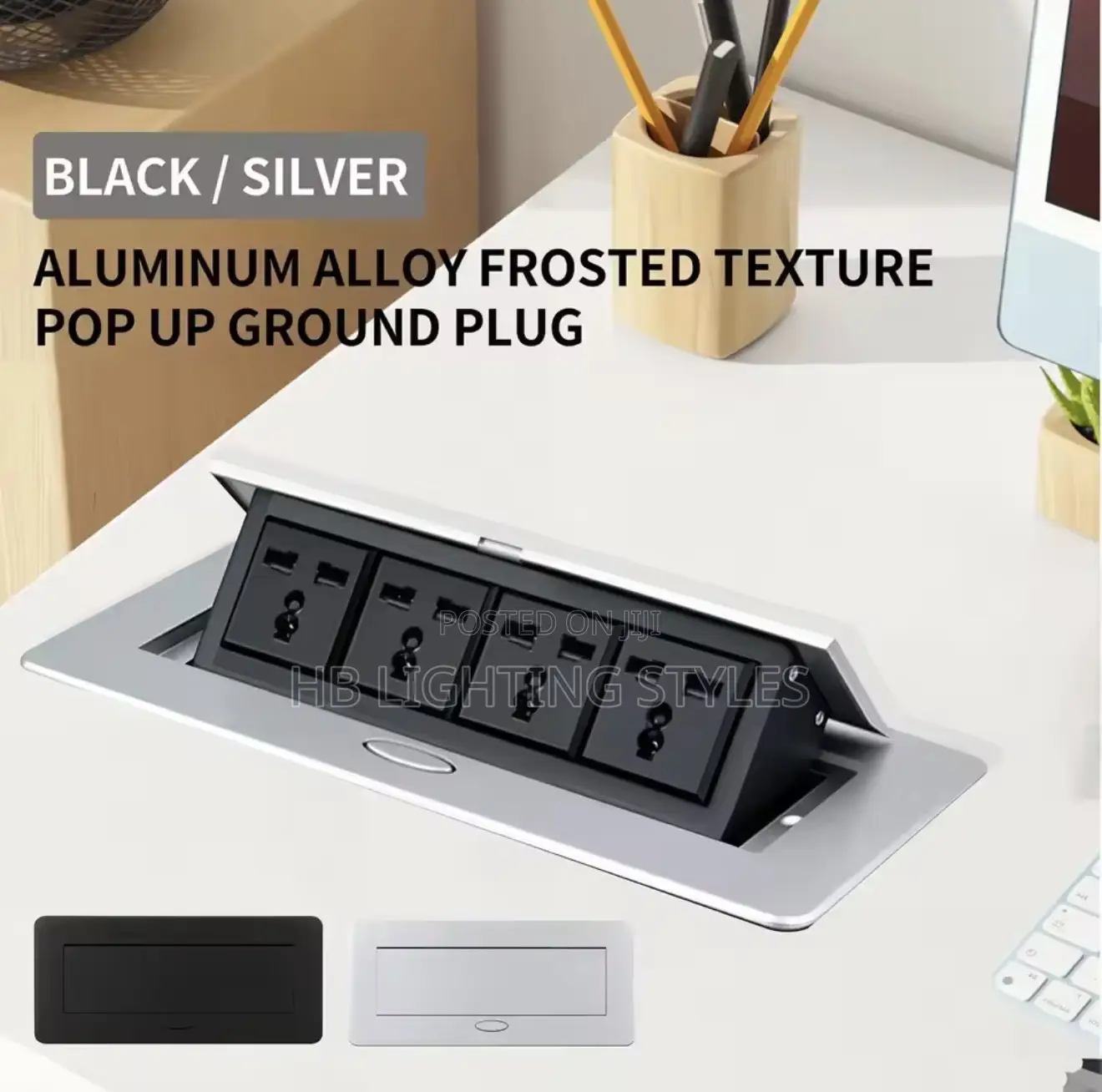 Aluminum Alloy Embedded Conference Desk Socket