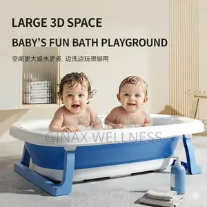 Large and Foldable Baby Bathtub Without Digital Thermometer