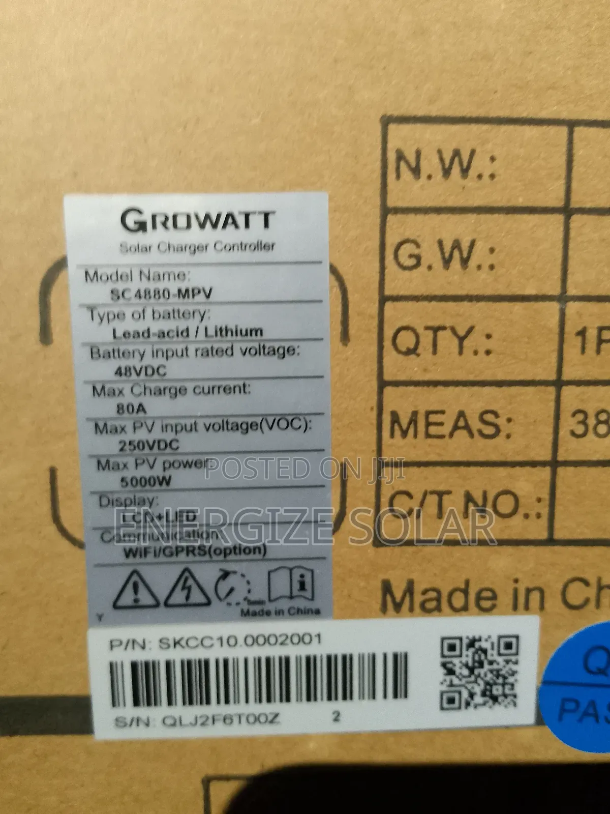 80a Growatt Solar Charge Controller