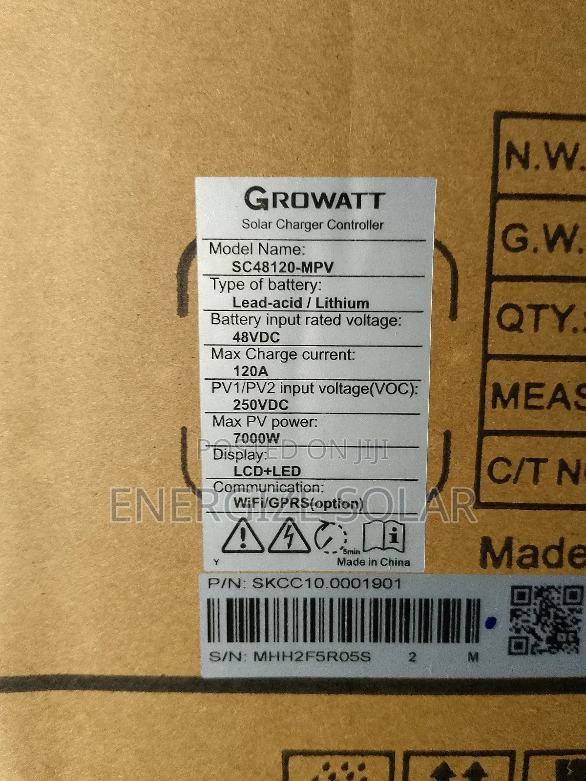 120a Growatt Solar Charge Controller