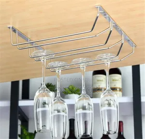 3 Rows Wine Glass Rack Wall-Mounted Hanger