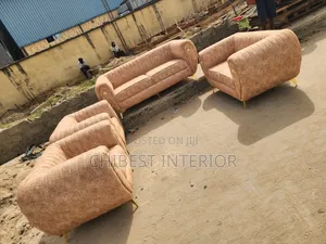 Complete Set of 7 Seaters Padded Sofa Chairs.