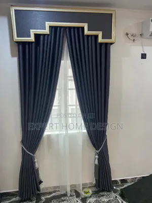 Quality Grey Curtain With Accessories and Casement