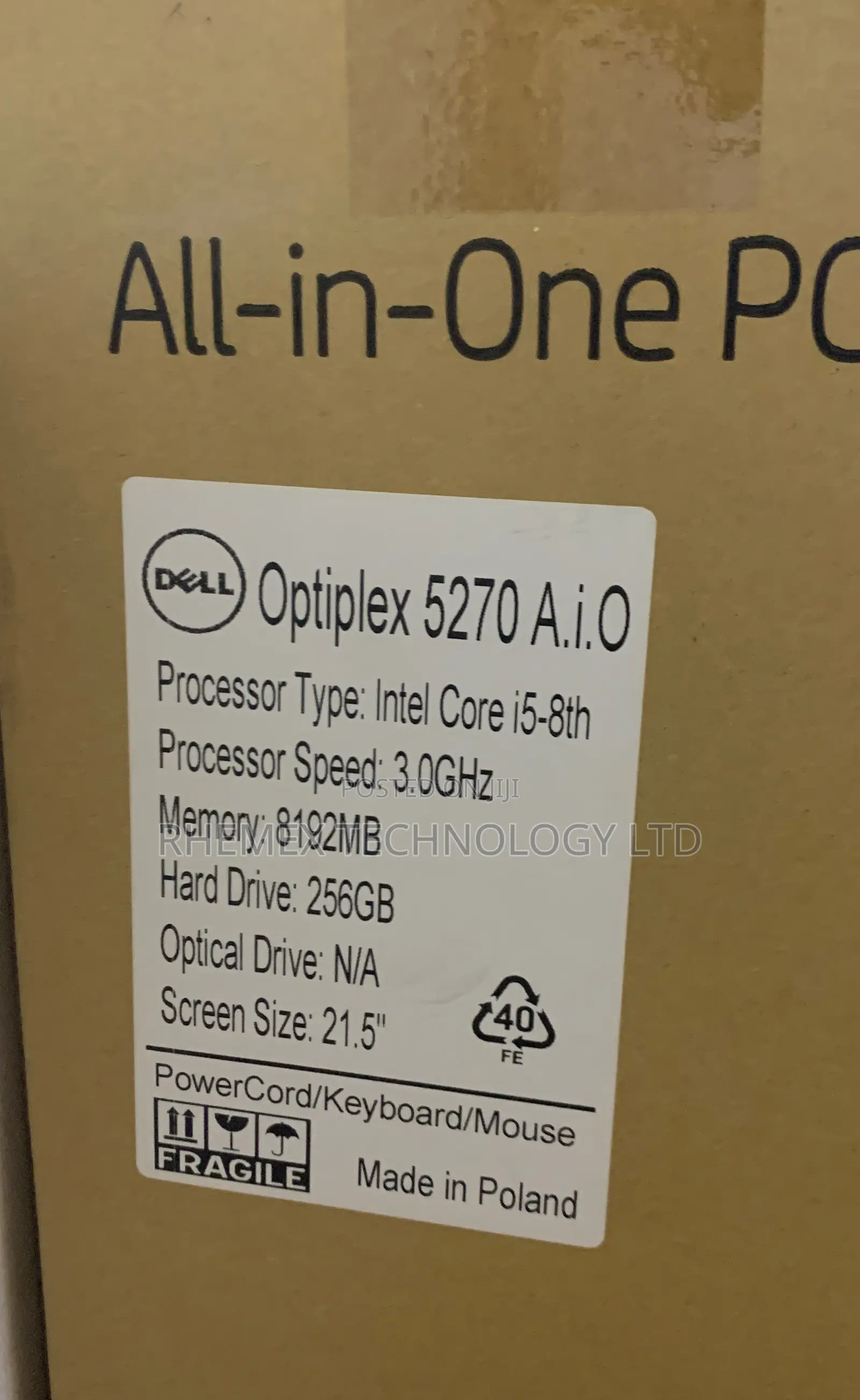 New Desktop Computer Dell OptiPlex 5260 8GB Intel Core i5 SSD 256GB