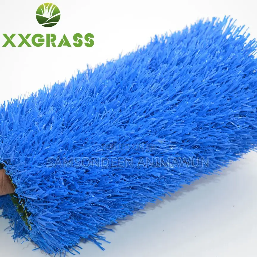 Premium Blue Synthetic Grass – Unique Design Turf