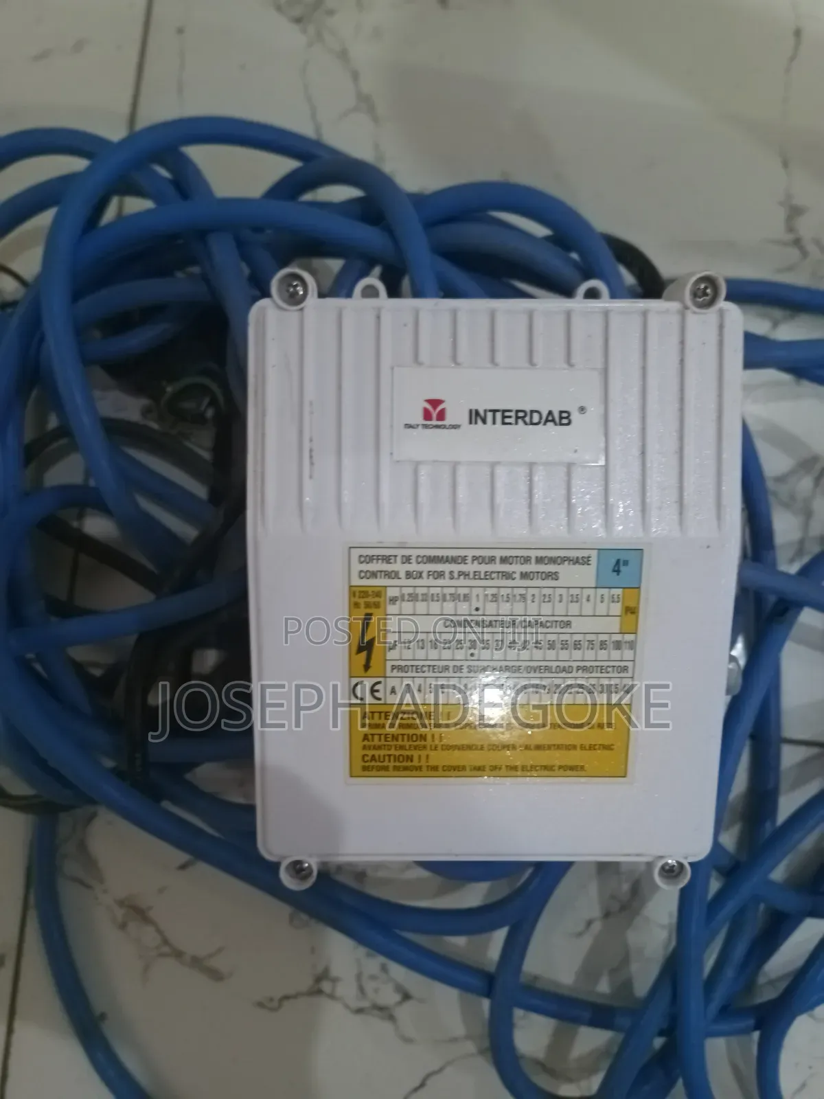 1hp Interdab Submersible Water Pump