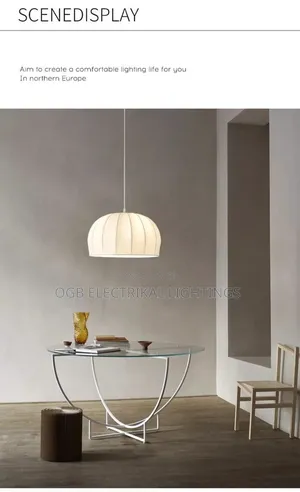 Minimalist Silk Fabric Pendant Light
