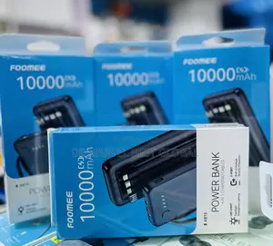 Foomee 10000 Mah Power Bank 4 in 1 Charging Cables