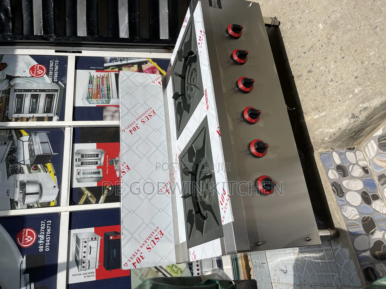 2 Burners Gas Big Stove For Big Pot