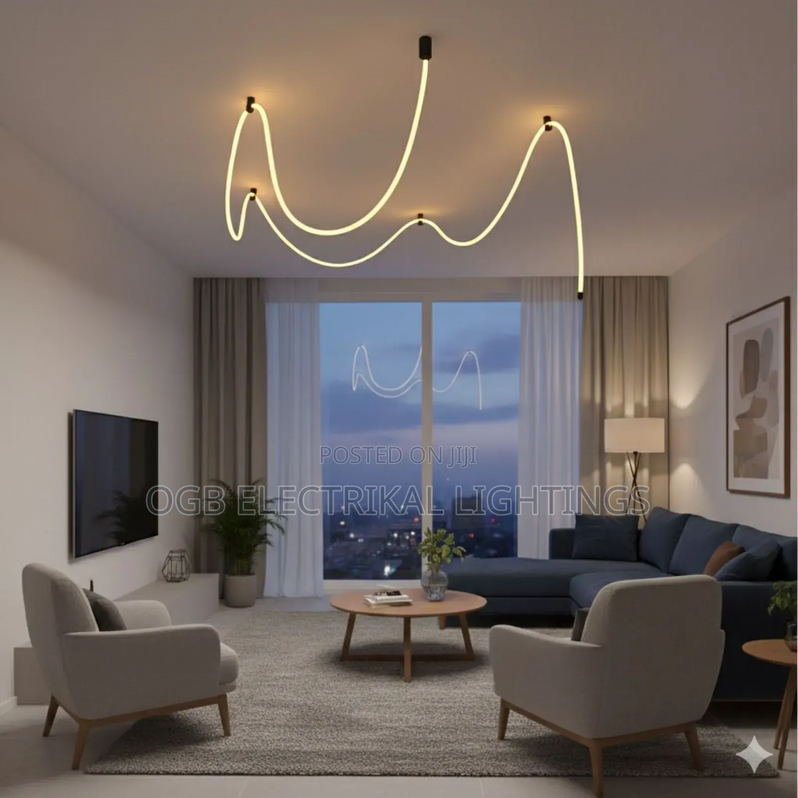 Modern Braided Hose Led Chandelier