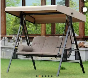 3-Seater Outdoor Patio Porch Swing Chair With Canopy.