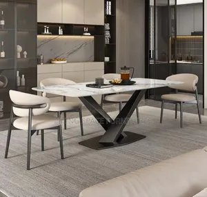High-quality Marble Dining Table With Six Chairs
