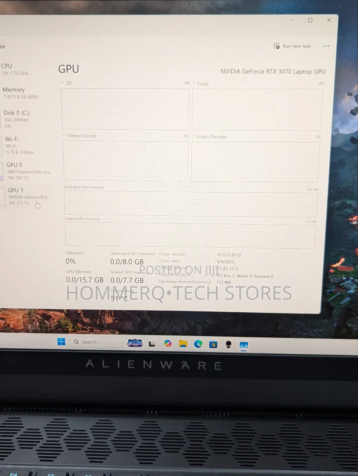 Laptop Dell Alienware M15 16GB AMD Ryzen 7 SSD 512GB