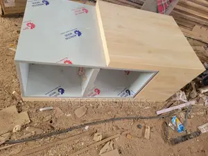 Light Wood Open-Shelf Coffee Table