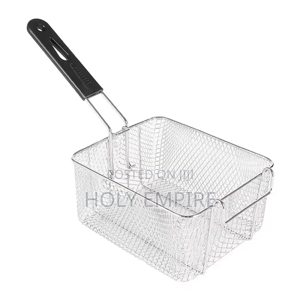 Frying Basket Rectangle Wire Mesh Strainer With Long Handle