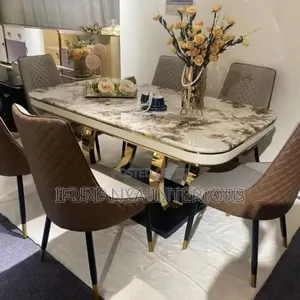 Luxury 6/4 Seater Marble Dining Set