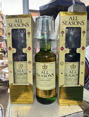 All Seasons Whisky With Glass Cup by 12 Bottles