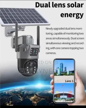 Dual Lens Solar Camera With Mobile App