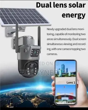 Dual Lens Solar Camera With Mobile App