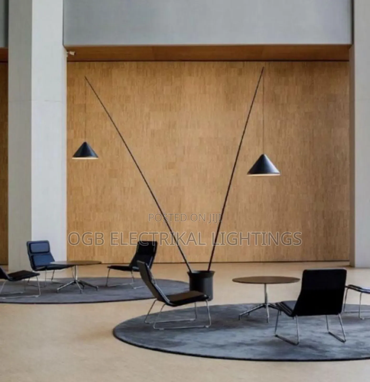 Nordic Black Led Floor Lamp