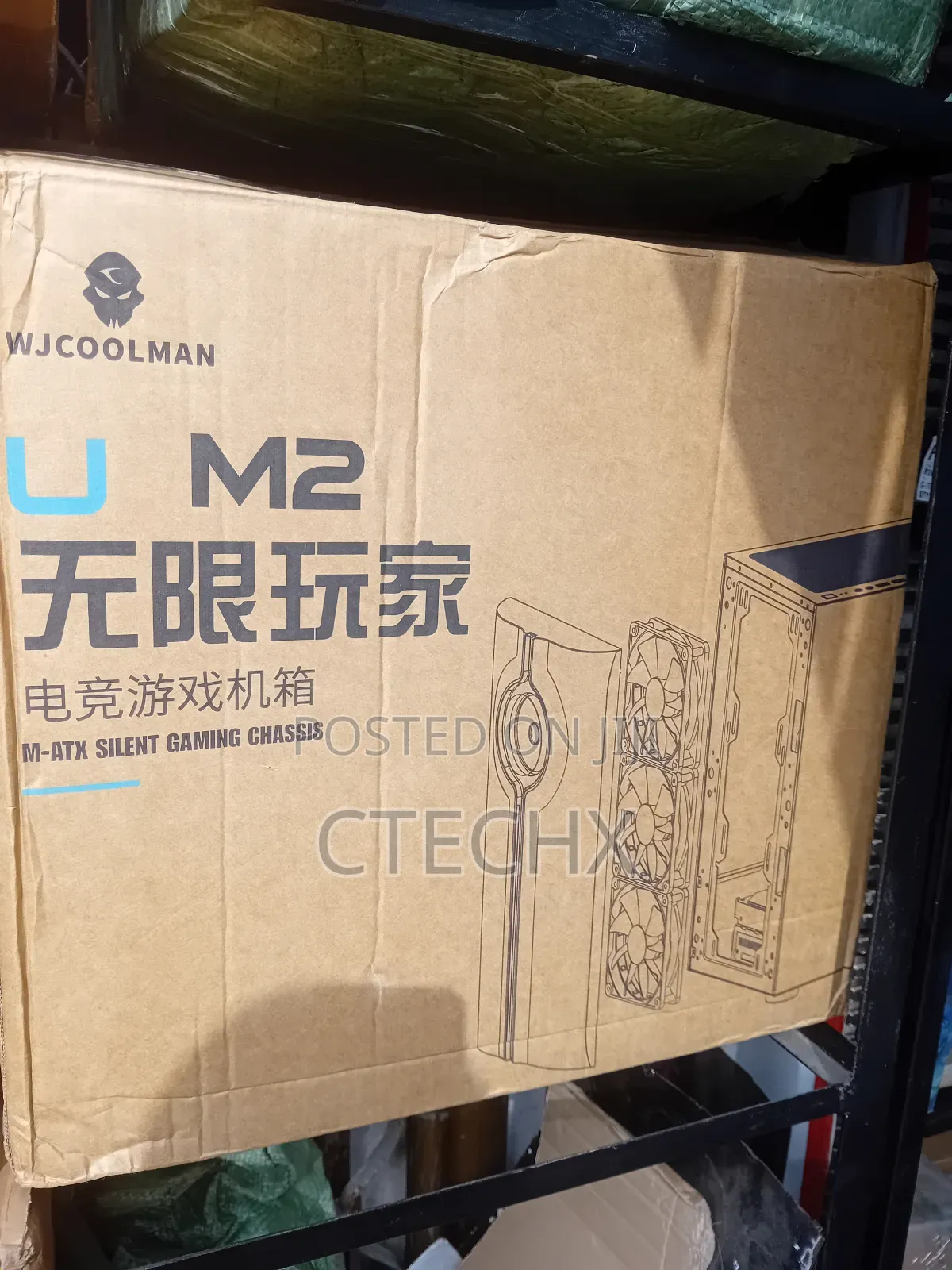 Wjcoolman Player Black Gaming Computer Case Support M-Atx/Mini-Itx