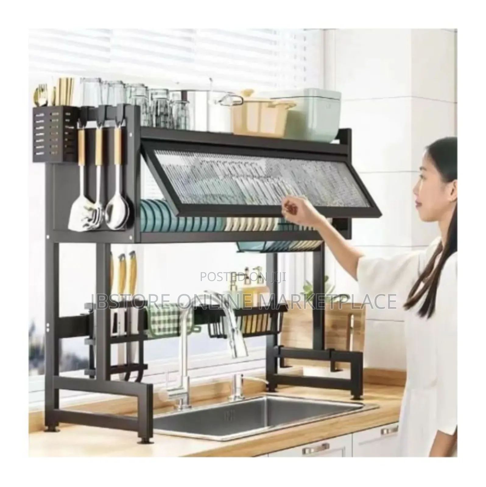 Original 85cm Over The Sink Dishrack With Glass Cover