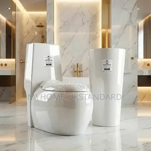 Big Egg Shape England Water Closet Set With Standing Basin