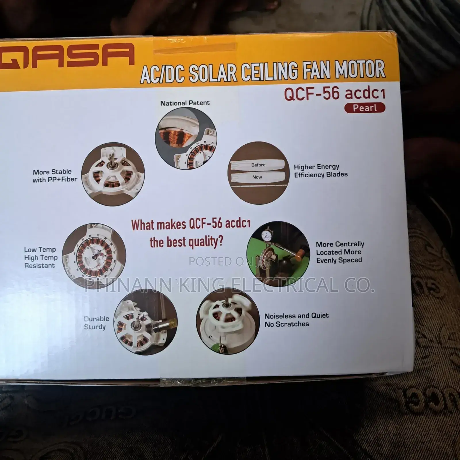Gasa Solar Ceiling Fan Motor Ac/Dc