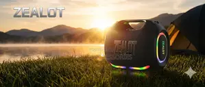 Zealot Ze21 Bass Portable Wireless Bluetooth Speaker - Hifi Bass Led