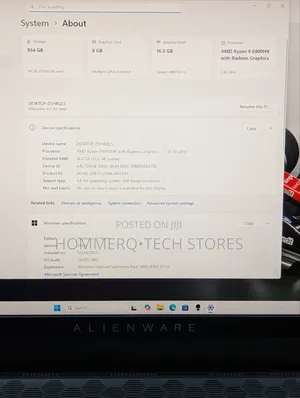 Laptop Dell Alienware m17 R5 16GB AMD Ryzen 9 SSD 1T