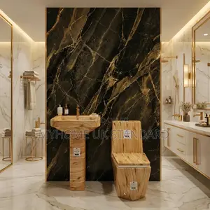 Executive England Brown Water Closets With Basin