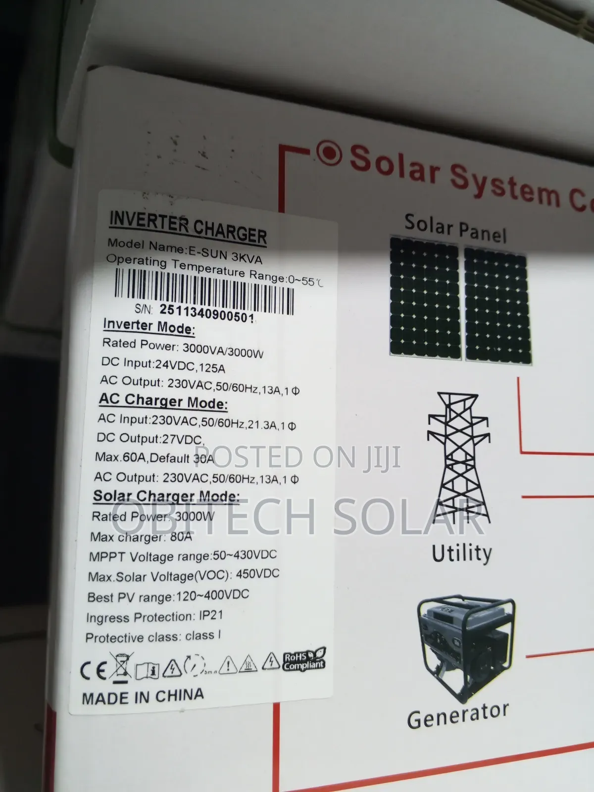3kva 24v Sako E-Sun Solar Inverter
