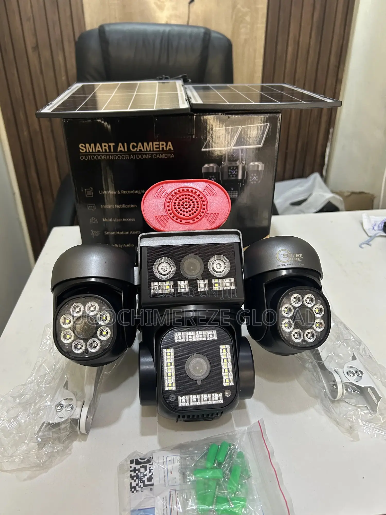  4g Solar 4-Lens Ai Security Camera 24h Recording | Double Panel |