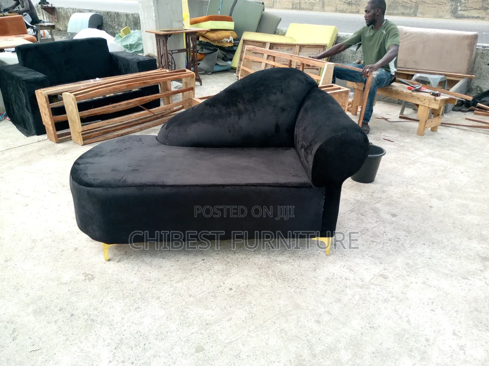 Standard Two Sitter Launderer Sofa With Golden Leg